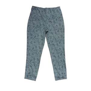 Crane crop leggings black grey floral print womens medium